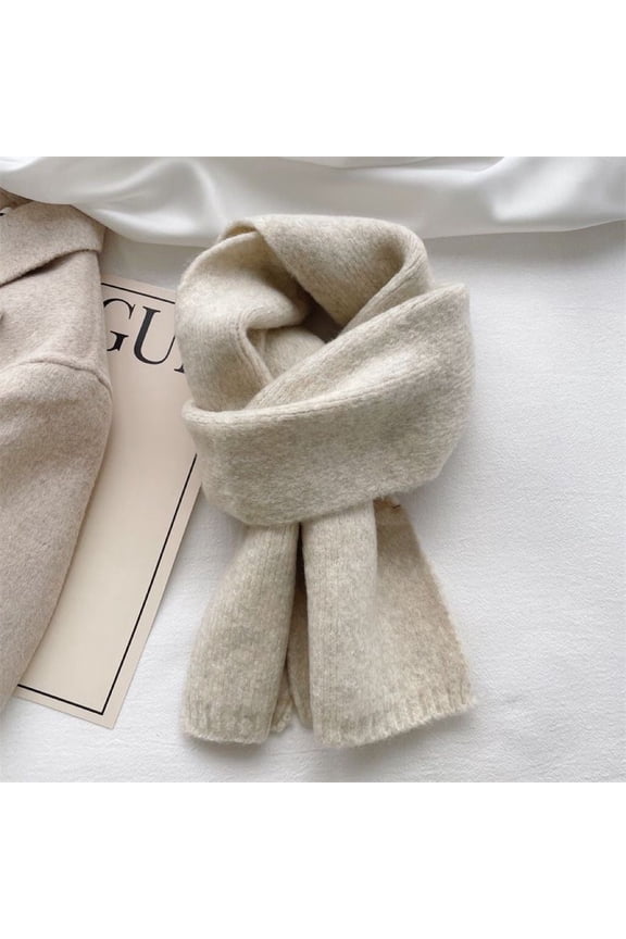 2 Pack Beige Knit Scarf 638.27IN, Soft Lightweight Cozy Solid Color Winter Scarfs for Cold Weather & Daily Warm Wear