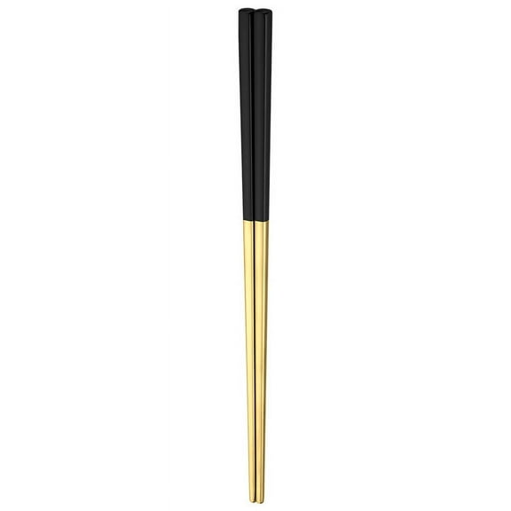 Firefly Hope 2 Pairs Elegant Stainless Steel Chopsticks - Reusable & Durable-Gold,Black