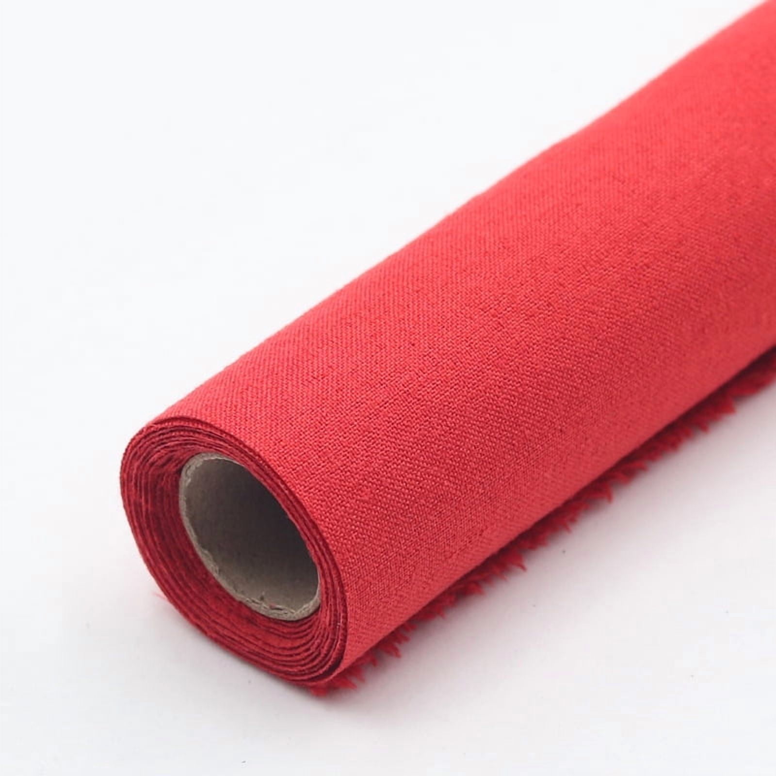 Firefly Hope 2 Pcs Self-Adhesive Fabric Repair Tape, 57*19.7in Patch for Shoes, Hand Bag, Sofa & Car Interior, Fine Linen Style, Red