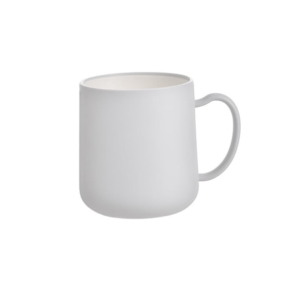 Firefly Hope 2-Piece Food-Safe Heavy-Duty Shatterproof Two-Tone Plastic Bathroom Tumbler - Multi-Functional Toothbrush Holder Cup for Household Daily Use, Light Grey