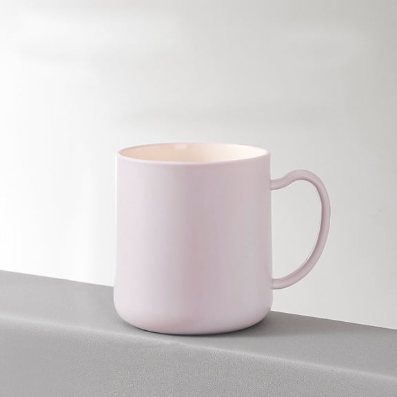 Firefly Hope 2-Piece Food-Safe Heavy-Duty Shatterproof Two-Tone Plastic Bathroom Tumbler - Multi-Functional Toothbrush Holder Cup for Household Daily Use, Light Pink