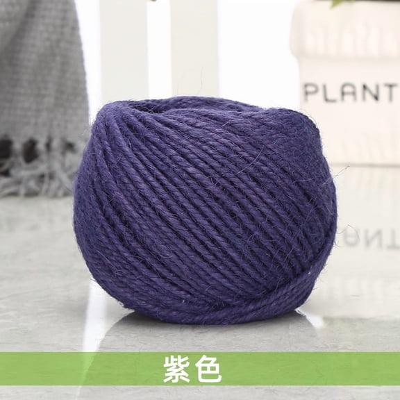 Firefly Hope 2 Rolls Retro Colorful Braided Hemp Rope, 109.36yd x 2mm Fine Hand-Woven Rope, Durable Fray-Resistant DIY Craft Supplies for Hanging & Creative Handicraft Projects, Purple