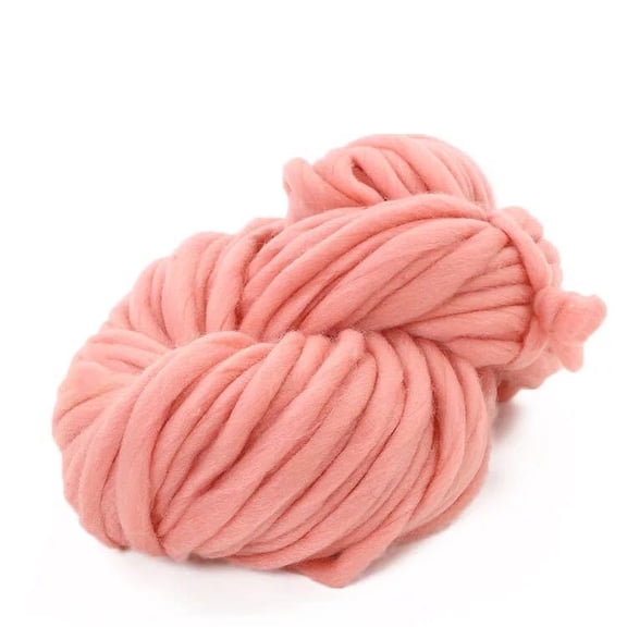 Firefly Hope 2 Skein 250g Spun Weight Roving Yarn, High-Quality Soft & Thick Hand-Woven Blanket Yarn Ideal for Weaving Blankets & Artisan Handicrafts, Leather Pink