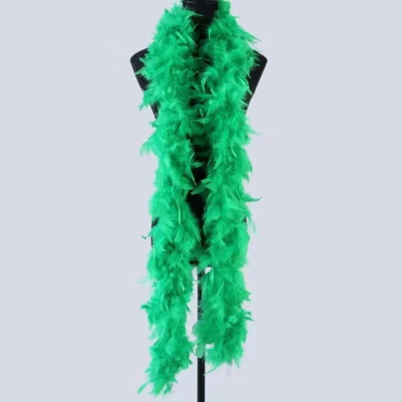 Firefly Hope 2 Yards Feather Scarf, DIY Crafts & Costume Accessory for Party, Dancing, Wedding, Festival & Home Decor, Grass Green