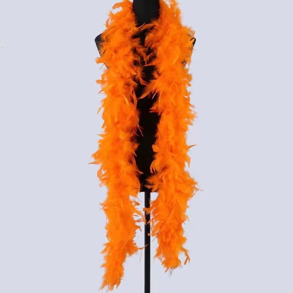 Firefly Hope 2 Yards Feather Scarf, DIY Crafts & Costume Accessory for Party, Dancing, Wedding, Festival & Home Decor, Orange