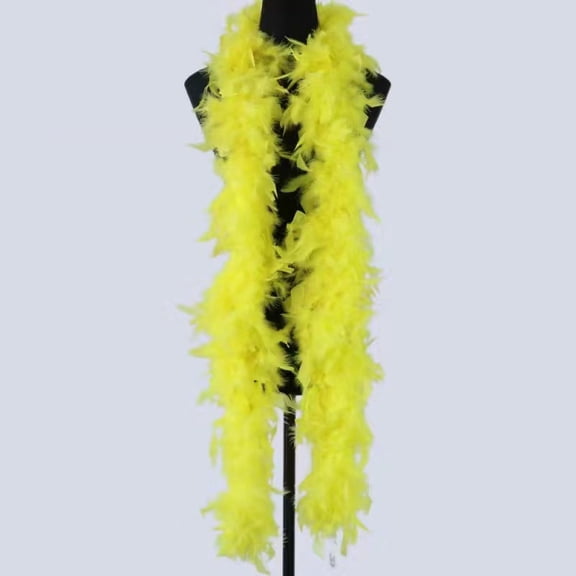 Firefly Hope 2 Yards Feather Scarf, DIY Crafts & Costume Accessory for Party, Dancing, Wedding, Festival & Home Decor, Yellow
