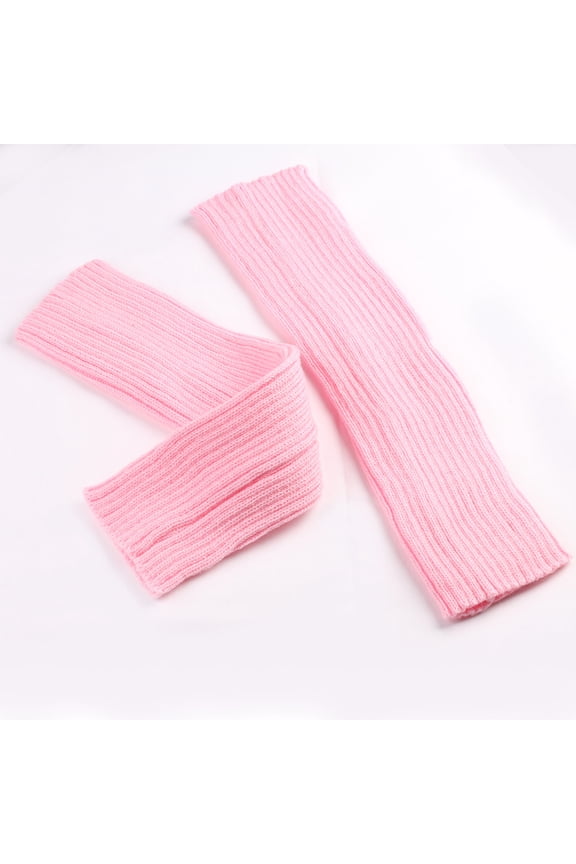 2 pairs Women's Knit Winter Warm Leg Warmers Long Socks, Boot Cuffs Topper Legging Pads, Comfortable Knee Brace Pads & Knee Warmers Sleeve, Pink