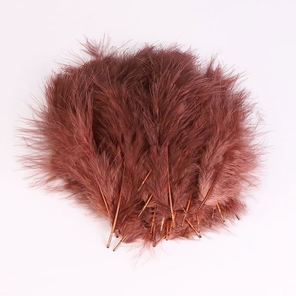 Firefly Hope 200Pcs 3.9-5.9 Inch Fluffy Feathers, Natural Craft Feathers for DIY Crafts, Wedding Party Decor, Floral & Holiday DecorationBrown