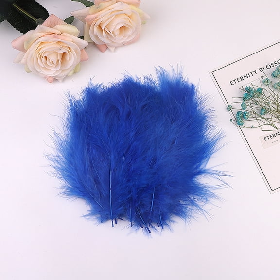Firefly Hope 200Pcs 3.9-5.9 Inch Fluffy Feathers, Natural Craft Feathers for DIY Crafts, Wedding Party Decor, Floral & Holiday DecorationDark Blue