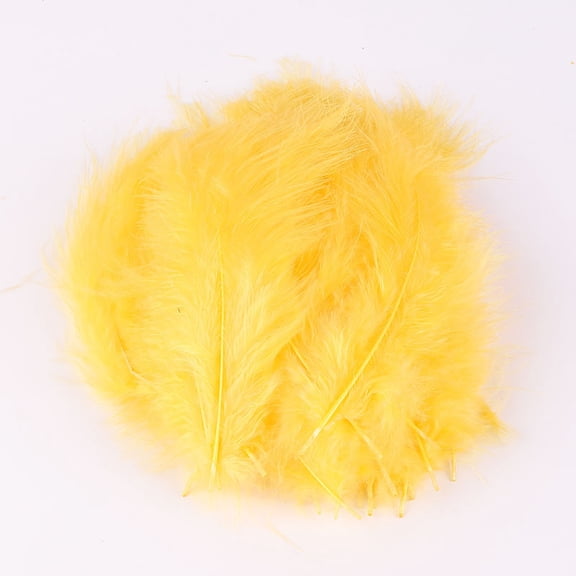 Firefly Hope 200Pcs 3.9-5.9 Inch Fluffy Feathers, Natural Craft Feathers for DIY Crafts, Wedding Party Decor, Floral & Holiday DecorationGolden