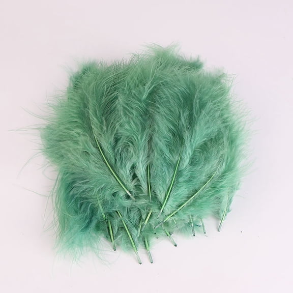 Firefly Hope 200Pcs 3.9-5.9 Inch Fluffy Feathers, Natural Craft Feathers for DIY Crafts, Wedding Party Decor, Floral & Holiday DecorationGreen A
