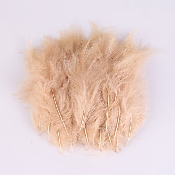 Firefly Hope 200Pcs 3.9-5.9 Inch Fluffy Feathers, Natural Craft Feathers for DIY Crafts, Wedding Party Decor, Floral & Holiday DecorationKahki