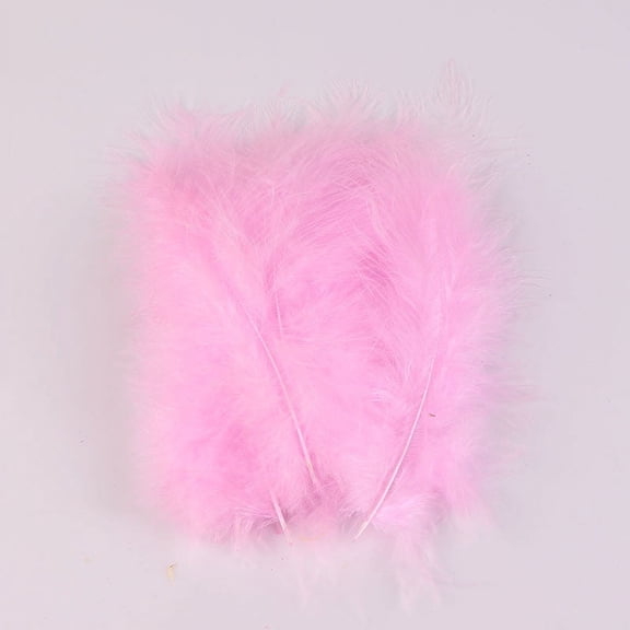 Firefly Hope 200Pcs 3.9-5.9 Inch Fluffy Feathers, Natural Craft Feathers for DIY Crafts, Wedding Party Decor, Floral & Holiday DecorationPink B