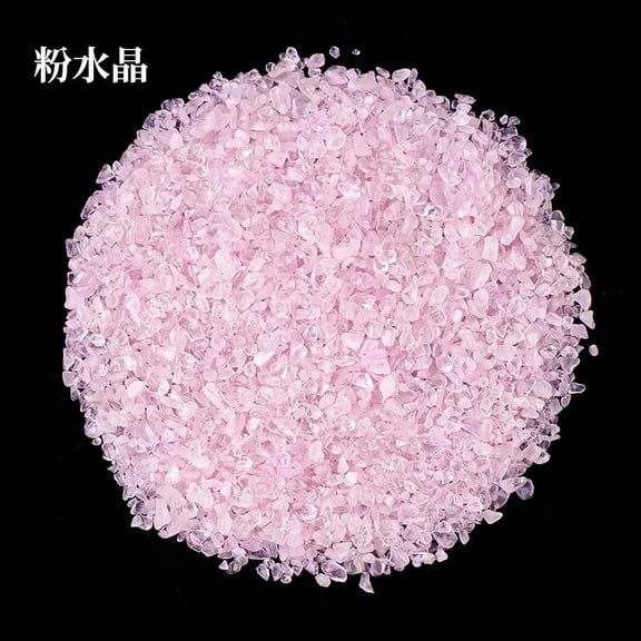 Firefly Hope 200g 3-5mm Pink Natural Crystal Crushed Stones, Small Particle Decorative Pebbles for Nail Art, Fish Tanks, Planters, Vases & Home Garden Decor