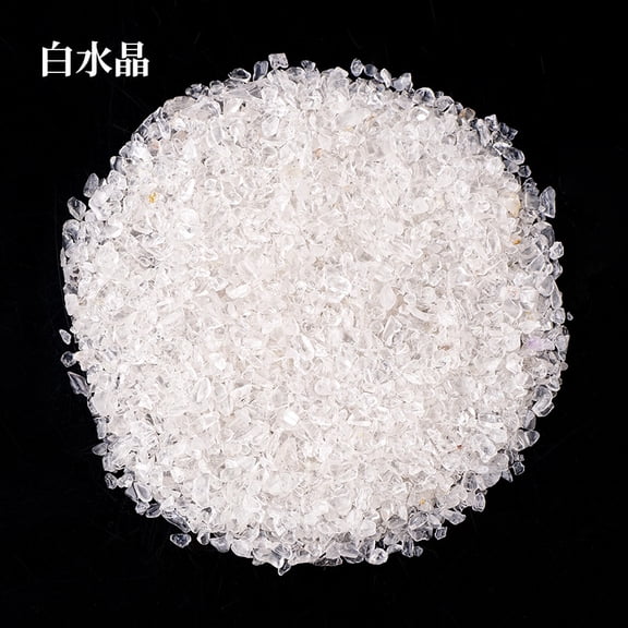 Firefly Hope 200g 3-5mm White Natural Crystal Crushed Stones, Small Particle Decorative Pebbles for Nail Art, Fish Tanks, Planters, Vases & Home Garden Decor