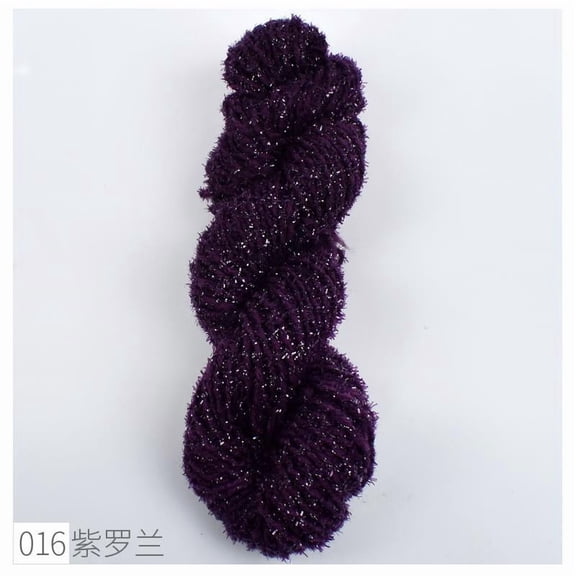 Firefly Hope 200g Elegance Sparkly Yarn, Metallic Cotton Blend Fine Sport Weight Yarn for Knitting & Crochet, Lightweight Craft Thread for Shawls & Sweaters, Violet