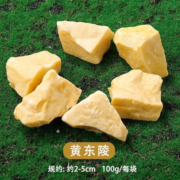 Firefly Hope 200g Natural Yellow Raw Stones 2-5cm, Irregular Bulk Aromatherapy Diffuser Crystals for Home Decoration & Fragrance Use