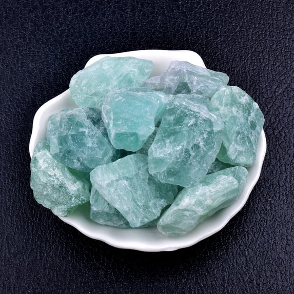 Firefly Hope 200g Rough Raw Natural Clear Quartz Gemstone, Multi-Use Crystal Rock for Lapidary, Jewelry Making, Wire Wrapping, Reiki Healing & Decoration, Green Crystal