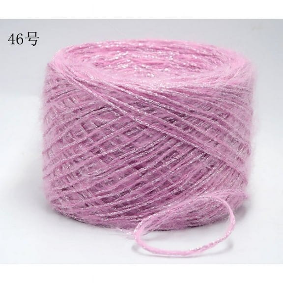 Firefly Hope 200g Soft & Shiny Light Worsted Yarn, Assorted Variety Craft , Super Soft Fluffy Blend for Knitting, Crocheting, Loom and WeavingMulticolor Yarn for Knitting,Pink