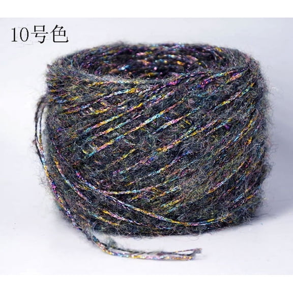 Firefly Hope 200g Soft & Shiny Light Worsted Yarn, Assorted Variety Craft , Super Soft Fluffy Blend for Knitting, Crocheting, Loom and WeavingMulticolor Yarn for Knitting,Gray colored