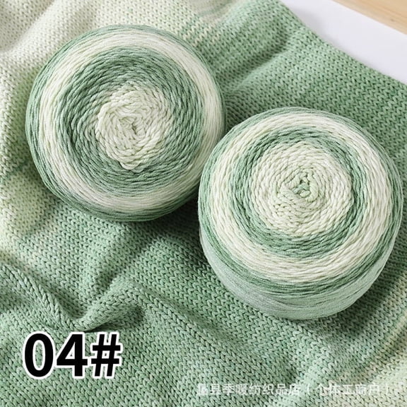 Firefly Hope 200g Ultra-Soft Cotton-Acrylic Blend Yarn, Gradient Variegated Color-Changing Knitting & Crochet Yarn for Scarves/Shawls/Blankets/Craft Projects, Green