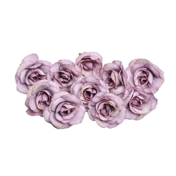 Firefly Hope 20Pcs 1.5" Mini Pink Artificial Silk Rose Flower Heads, Bulk Fake Roses for Wedding, Crafts & Home Party DecorPurple Red