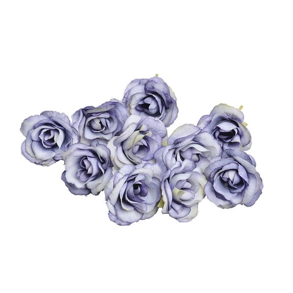 Firefly Hope 20Pcs 1.5" Mini Pink Artificial Silk Rose Flower Heads, Bulk Fake Roses for Wedding, Crafts & Home Party DecorPurple