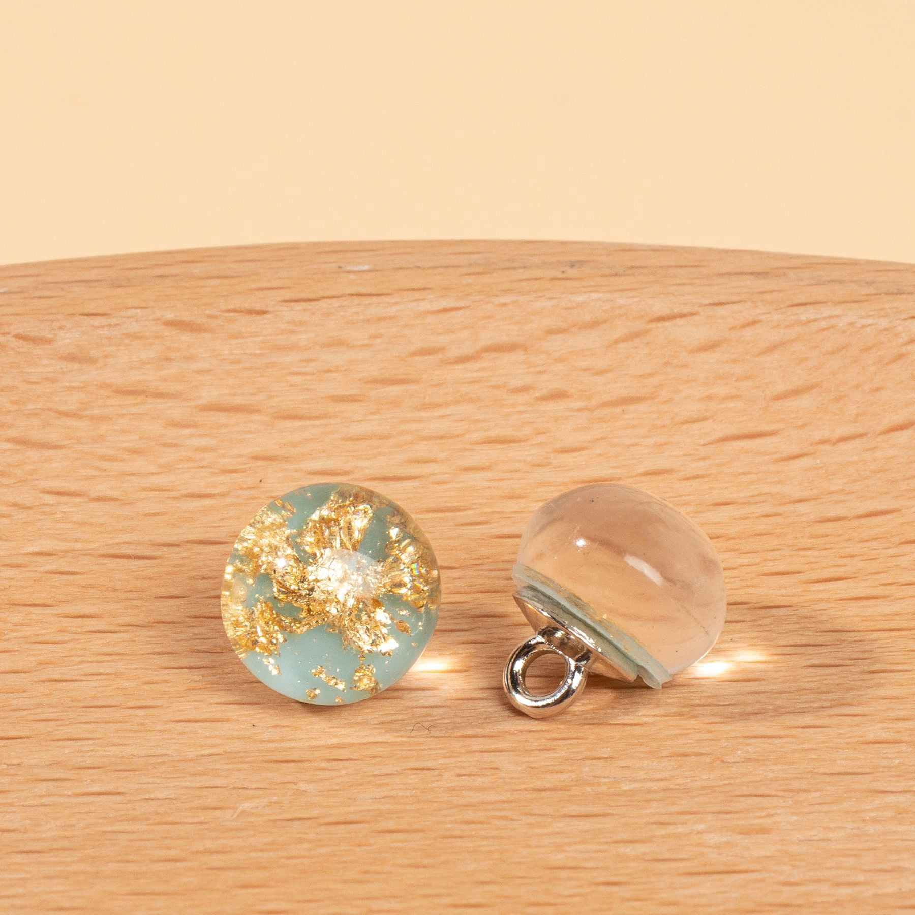 Firefly Buttons Firefly Hope 20Pcs 10mm Transparent Gold Foil Metal Buttons, Decorative ...