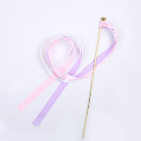 Firefly Hope 20Piece Set Wedding Ribbon Streamer Wands, Party Favor Sticks for Wedding Ceremony, Send-Off & Photo Booth Props, Purple Pink