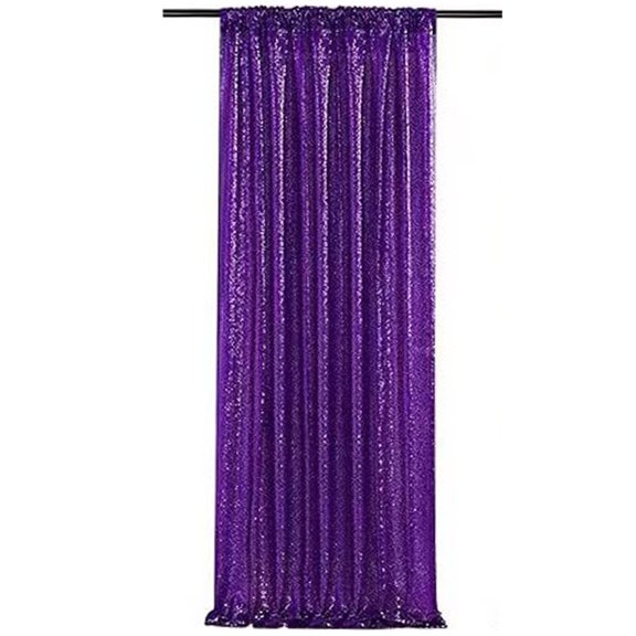 Firefly Hope 23.6"W x 118.1"H Shimmering Dark Purple Sequin Backdrop 1 Pack, Sparkling Photo Background Drapes Ideal for Christmas Party, Wedding, Baby Shower & Event Stage Decoration