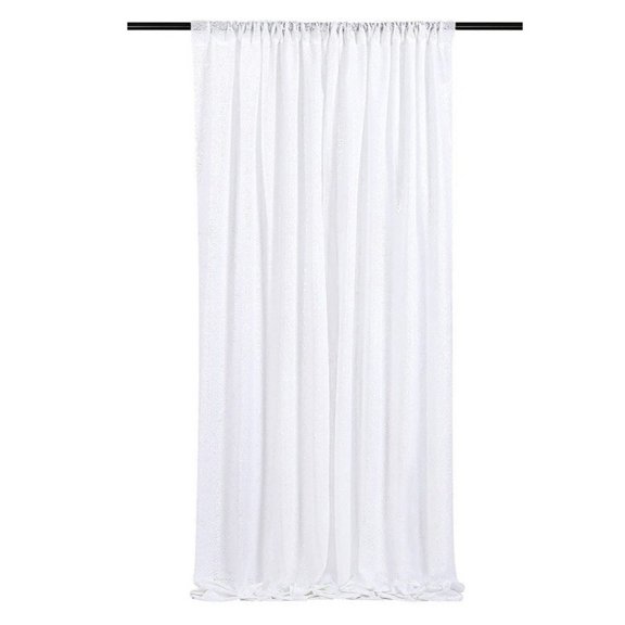 Firefly Hope 23.6"W x 118.1"H Shimmering White Sequin Backdrop 1 Pack, Sparkling Photo Background Drapes Ideal for Christmas Party, Wedding, Baby Shower & Event Stage Decoration
