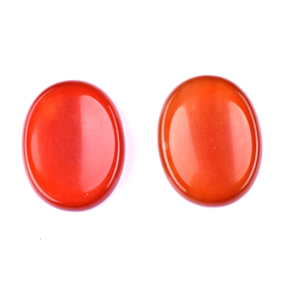 Firefly Hope 2PCS Hand Carved Thumb Worry Stone, Natural Healing Crystals Stone for Anxiety Relief, Meditation & Reiki Relaxation, Red Agate