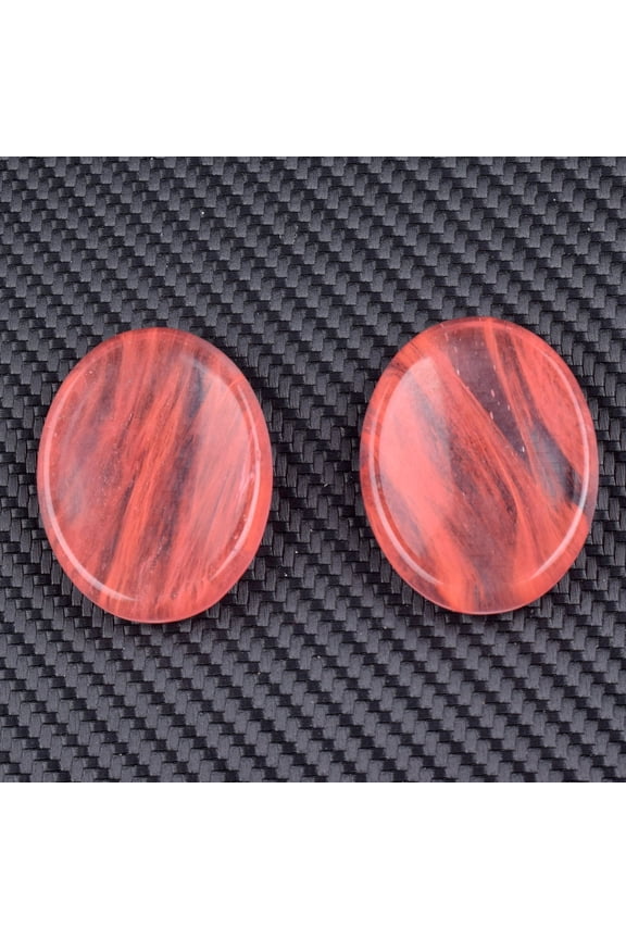 2PCS Hand Carved Thumb Worry Stone, Natural Healing Crystals Stone for Anxiety Relief, Meditation & Reiki Relaxation, S23