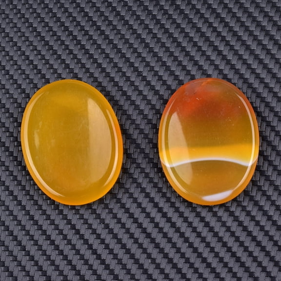 Firefly Hope 2PCS Hand Carved Thumb Worry Stone, Natural Healing Crystals Stone for Anxiety Relief, Meditation & Reiki Relaxation, S26