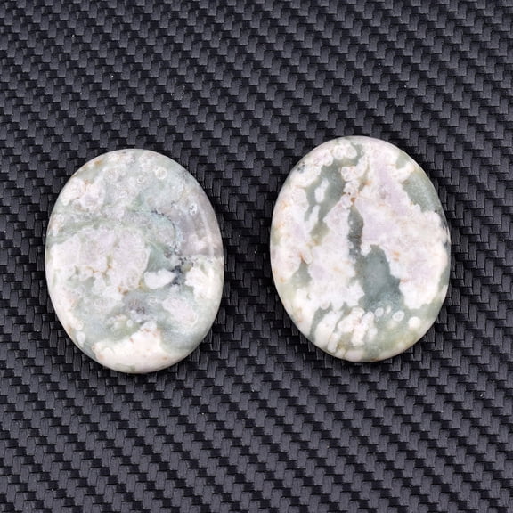 Firefly Hope 2PCS Hand Carved Thumb Worry Stone, Natural Healing Crystals Stone for Anxiety Relief, Meditation & Reiki Relaxation, S28