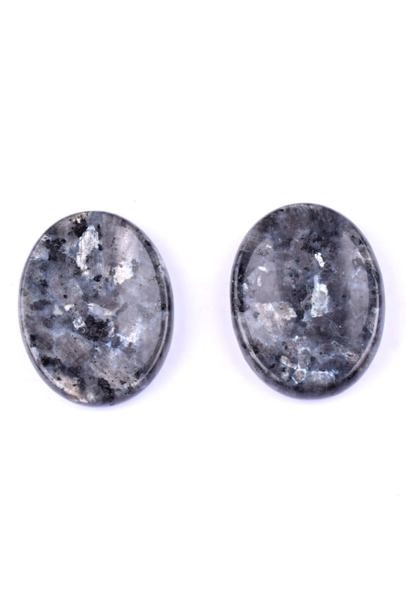 2PCS Hand Carved Thumb Worry Stone, Natural Healing Crystals Stone for Anxiety Relief, Meditation & Reiki Relaxation, S9
