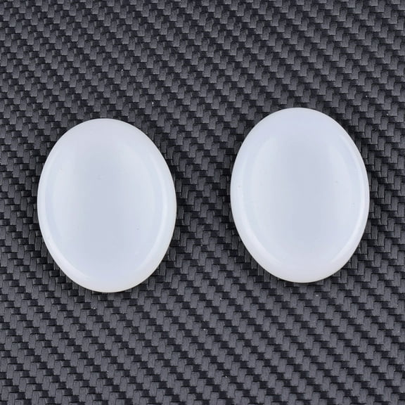 Firefly Hope 2PCS Hand Carved Thumb Worry Stone, Natural Healing Crystals Stone for Anxiety Relief, Meditation & Reiki Relaxation, White Jade