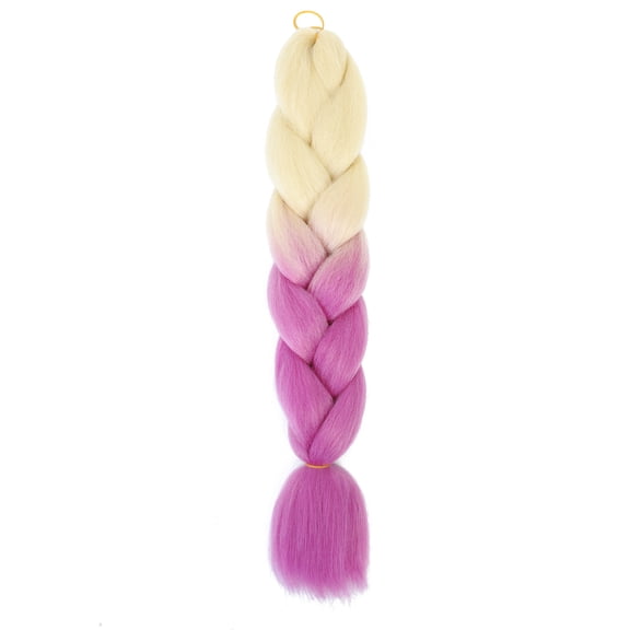 Firefly Hope 3 Bundles 24" Ombre Jumbo Braiding Hair, High Temperature Heat Resistant Synthetic Weave Extensions, Premium Fiber for Twist & Crochet Braids, Blonde to Purple