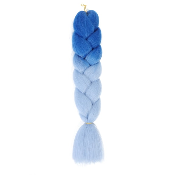 Firefly Hope 3 Bundles 24" Ombre Jumbo Braiding Hair, High Temperature Heat Resistant Synthetic Weave Extensions, Premium Fiber for Twist & Crochet Braids, Blue to Light Blue