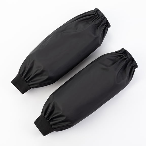 Firefly Hope 3-Pair Set Waterproof Oilproof PVC Arm Sleeve Protectors, Reusable Forearm Oversleeves for Cleaning Fish & Kitchen Cooking, Black