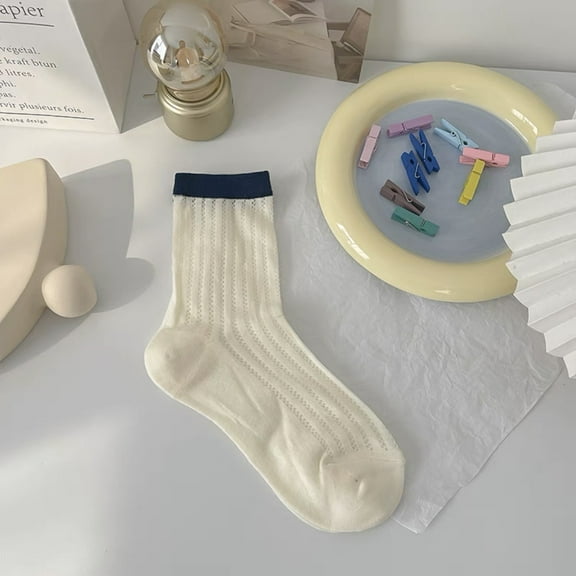 Firefly Hope 3 Pairs Soft & Thin Cotton Socks for Women, Above Ankle Bootie Socks & Crew Socks,White A22