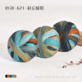 Firefly Hope 3-Piece 100g Variegated Multicolor Yarn, Acrylic Cotton Blend Skein for Crochet, Knitting & Hand Weaving Crafts, S21