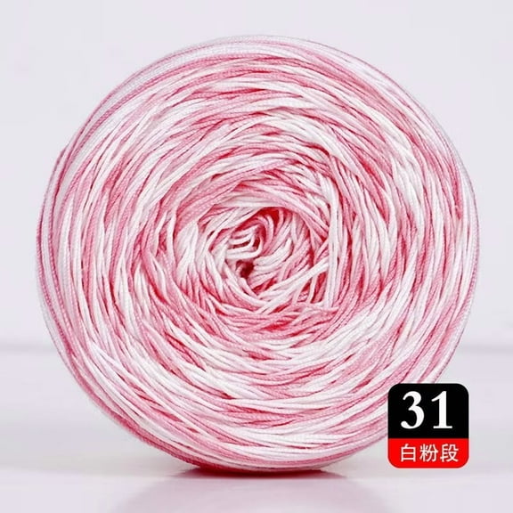 Firefly Hope 3-Roll Set Crochet Lace Yarn 50g Each (Total 150g), Cotton Medium-Fine Lace-Weight Yarn for Knitting & DIY Craft Projects, Multicolor 31