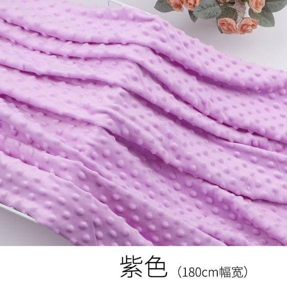 Firefly Hope 3 Yard 71 Inch Wide Ultra-Soft Plush Cuddle Minky Dot Fabric, Durable Material for Blanket, Pillow Covers, Clothing, Scarf, Beanie & Sewing Projects, Purple