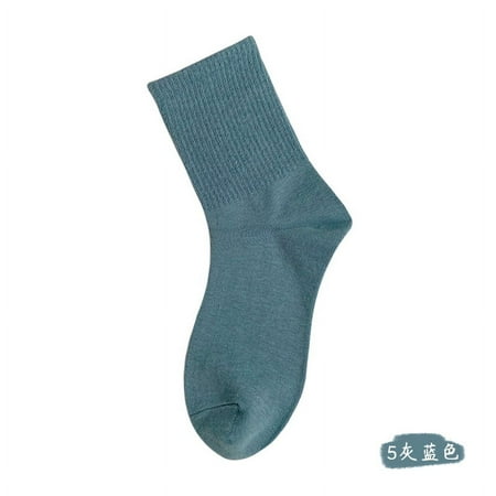 Firefly Hope 3 pairs of Women's Thin Cotton Crew Socks, Soft Breathable Above-Ankle Dress Socks, Ideal for Business & Casual Wear,Grey blue