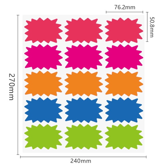 Firefly Hope 300 Pcs 2"x3" Removable Garage Sale Stickers, Yard Sale Price Tags with Writeable Pricing Space for Retail, Flea Market & Annual Community Sales, Colorful C