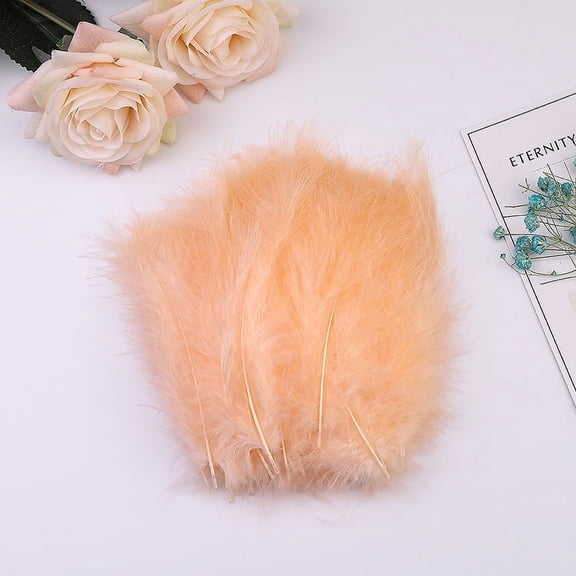 Firefly Hope 300Pcs 5-6 Inch Bulk Craft Rooster Feathers, Natural Feathers for Kindergarten DIY Crafts, Wedding Decor, Family Party & Dream Catcher Supplies, Champagne