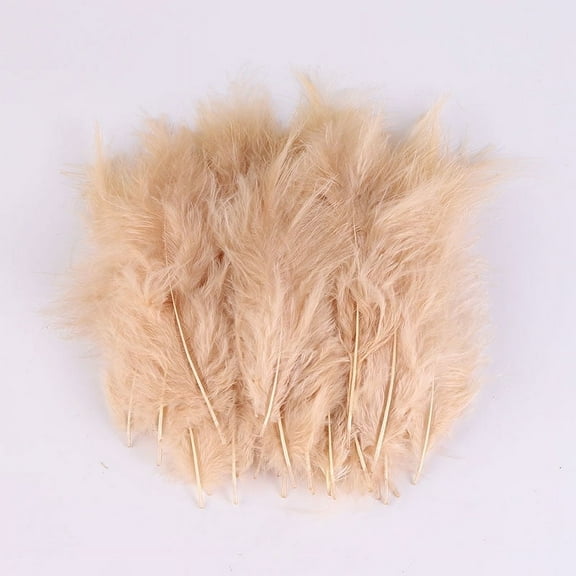 Firefly Hope 300Pcs 5-6 Inch Bulk Craft Rooster Feathers, Natural Feathers for Kindergarten DIY Crafts, Wedding Decor, Family Party & Dream Catcher Supplies, Khaki