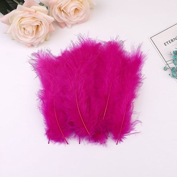 Firefly Hope 300Pcs 5-6 Inch Bulk Craft Rooster Feathers, Natural Feathers for Kindergarten DIY Crafts, Wedding Decor, Family Party & Dream Catcher Supplies, Rose A
