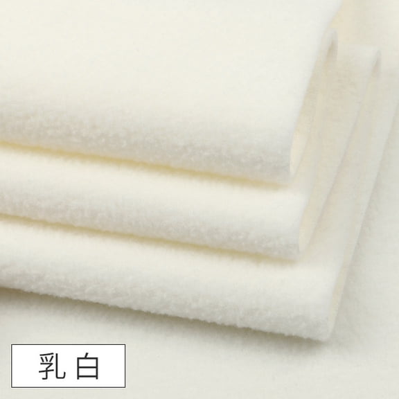 Firefly Hope 39.4x63 Inch Milk White Anti-Pill Polar Fleece Fabric, Soft Warm Cozy Material for Blankets, Apparel, DIY Sewing, Pet Beds & Craft Projects